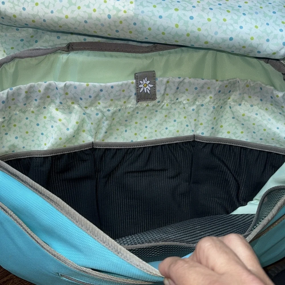 Sherpani Blue and Tan Diaper Bag